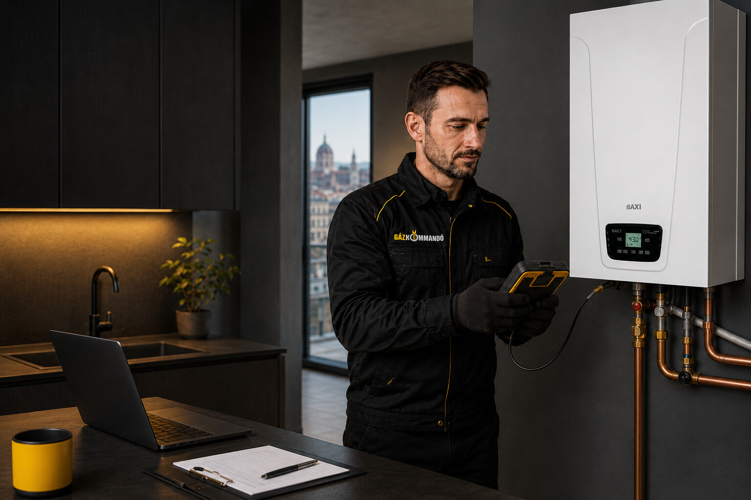 Baxi Duo-tec Compact E kazán műszeres hibafeltárása