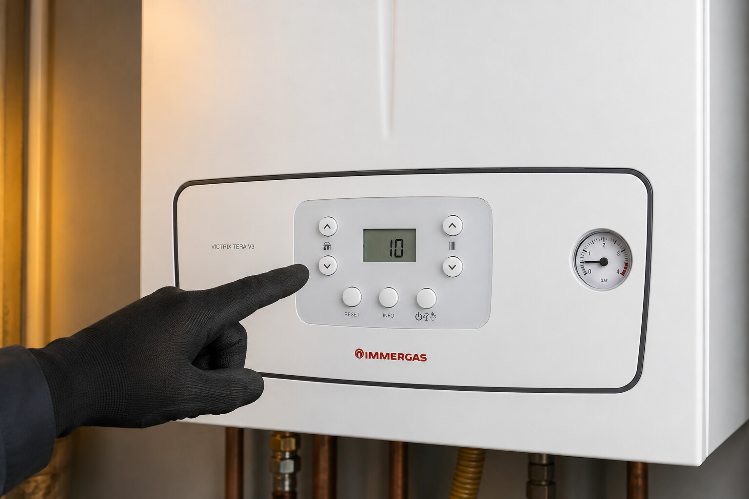 Immergas VICTRIX TERA V3 kazán 10-es hibakódjának ellenőrzése
