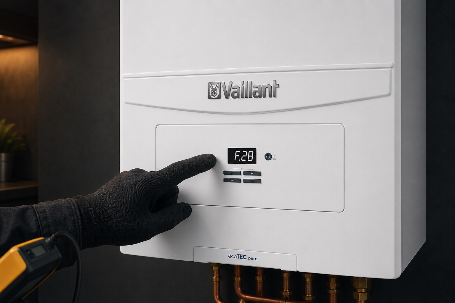 Vaillant ecoTEC pure kazán F.28 hibakódjának ellenőrzése