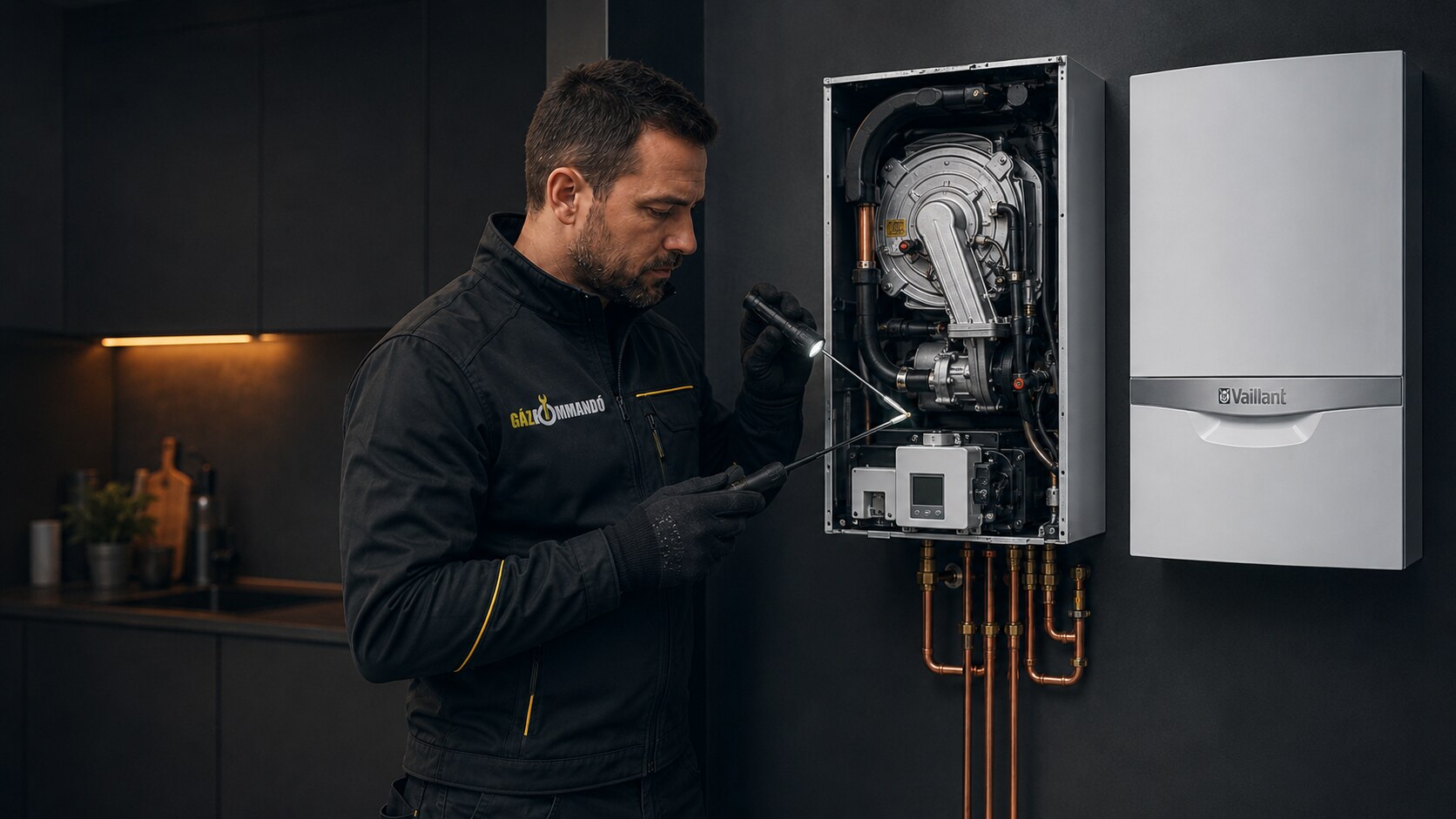 Vaillant ecoTEC plus kazán karbantartási ellenőrzése